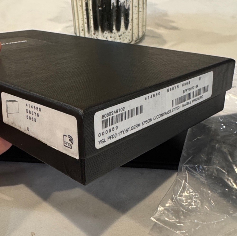 Authentic Saint Laurent Black Zip-Around Wallet