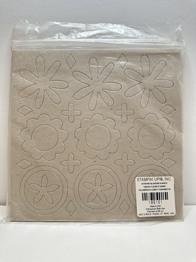 Stampin' Up! On Board Blossoms & Basic Cutout Die Shapes 6 Sheets Scrapbooking