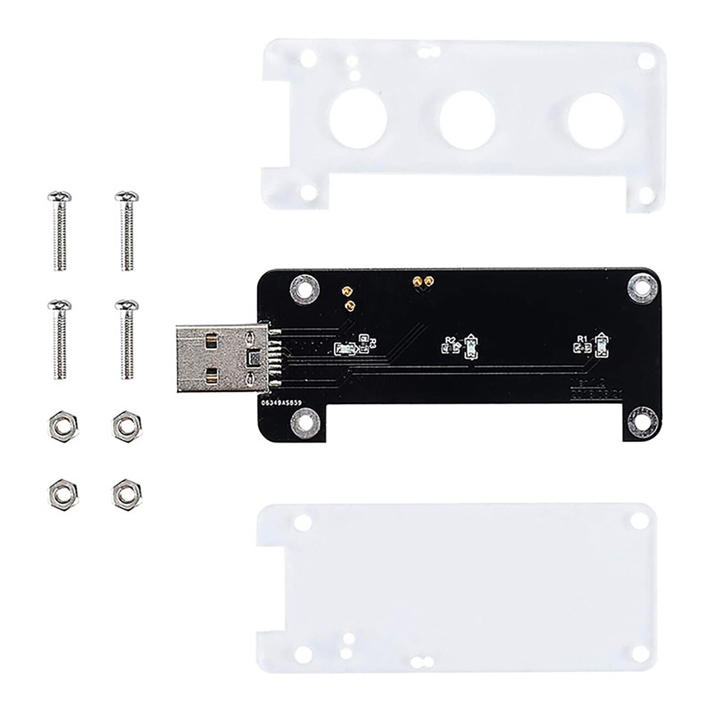USB Device Expansion Board W/ Acrylic Case for Raspberry Pi Zero/Zero W/Zero WH