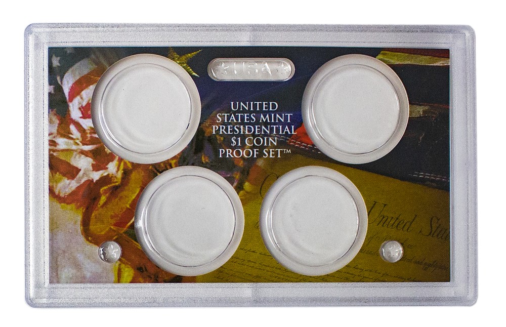 Empty Plastic Lens with Brown Type A Insert Holds 4 small dollars, 5 Pack