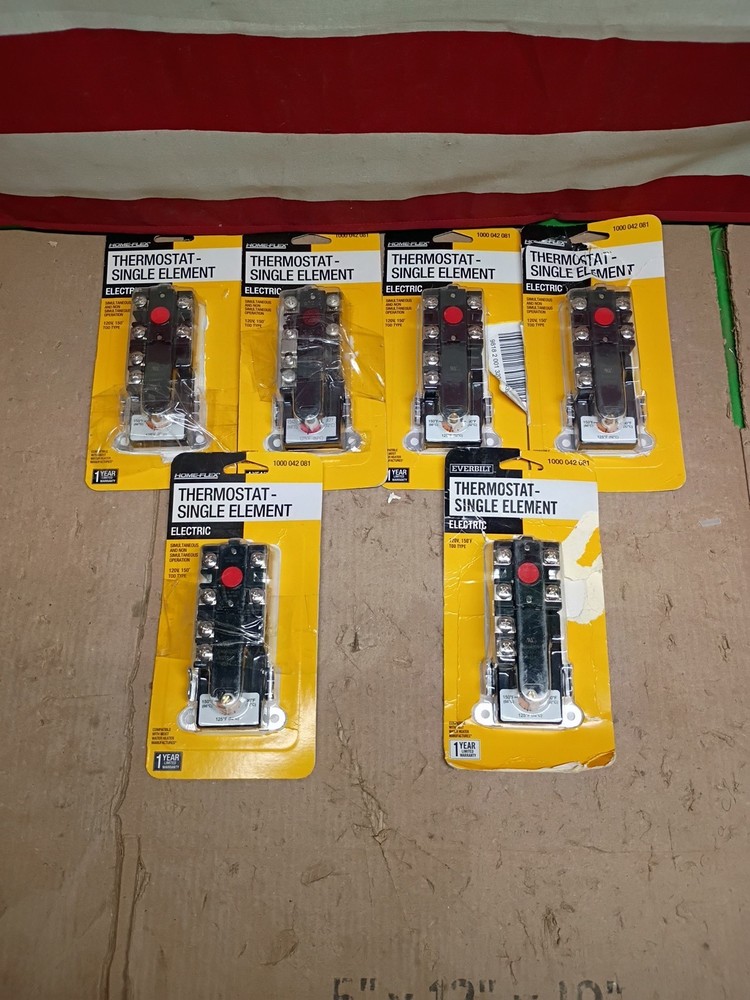 6Pk Everbilt EBTSTAT-ONE T-O-D H/HLC Single-Element Thermostat, Water Heater, OB