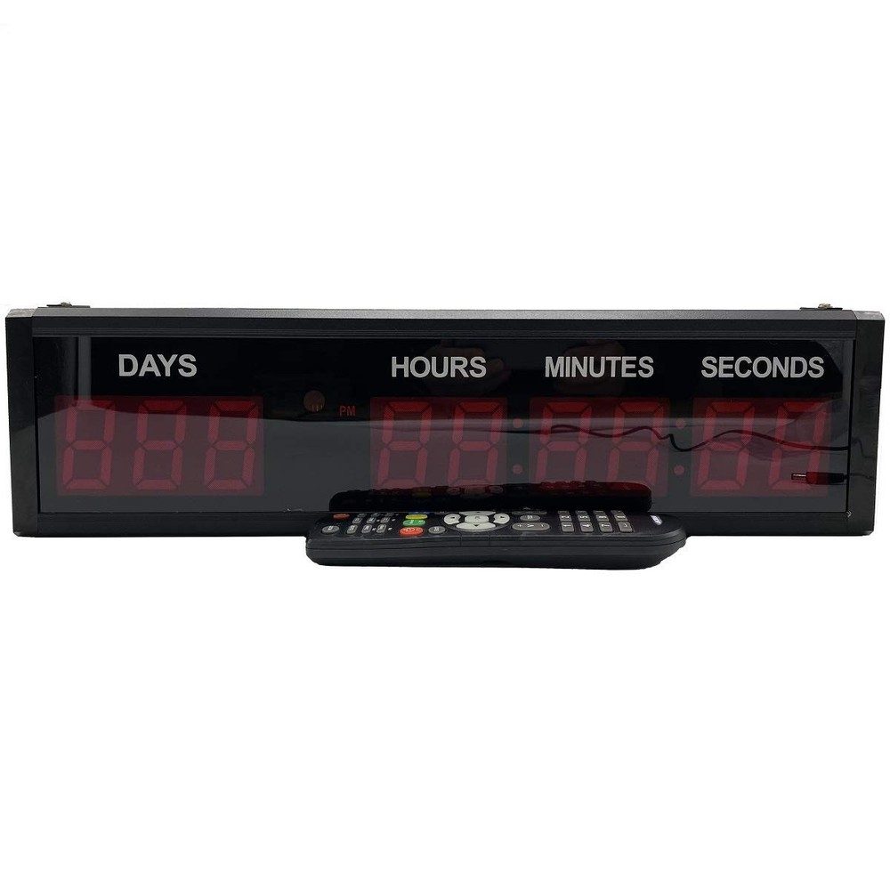 BTBSIGN LED Countdown Clock Safety Event Timer with 1.8inch digital high, Red