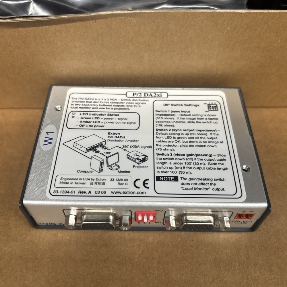 Extron Electronics DA2 Plus VGA Distribution Amplifier 60-046-03