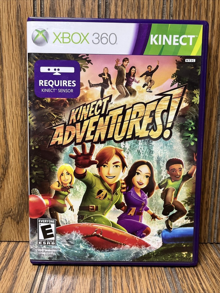 XBOX 360 Kinect Sensor Bar 1414 w/ Kinect Adventures Nike + Kinect Training Nice