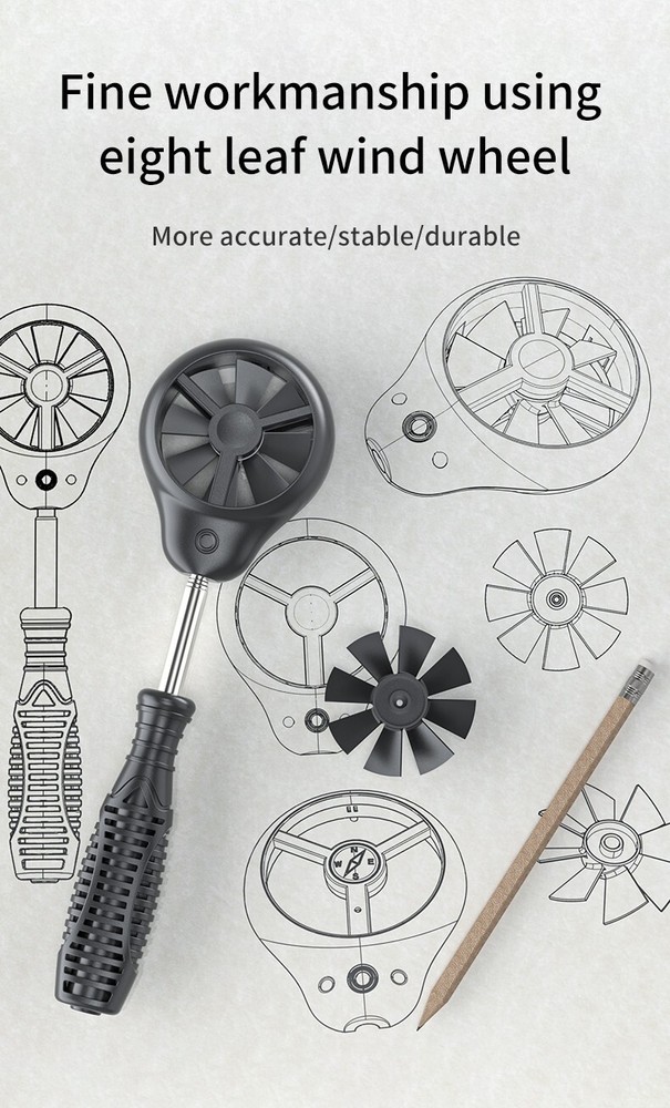Multi-function Digital anemometer AE8901 split anemometer 0.3~45.0m/s