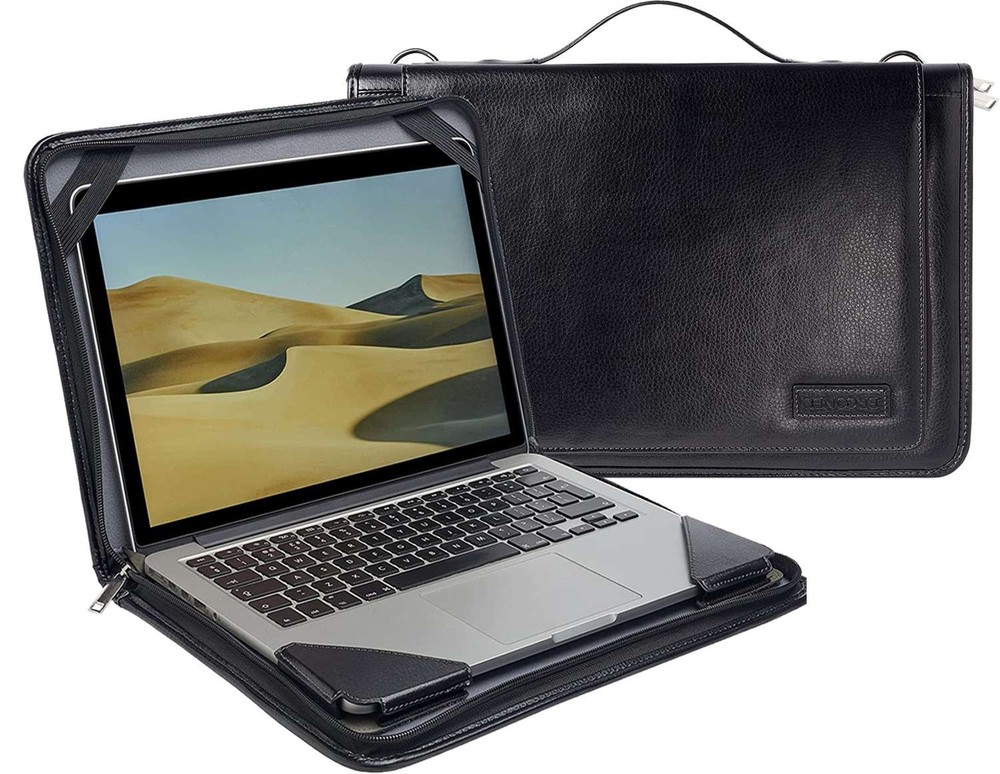 Broonel Black Leather Case With Strap For TheAcer Spin 5