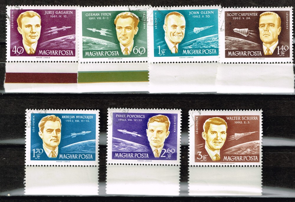 Hungary Space Exploration US and Soviet Astronavts set 1965