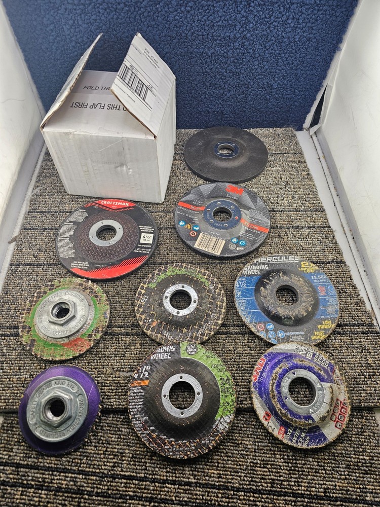 (QTY 9) Mixed Lot Grinding & Cutting Discs Wheels Assorted Size