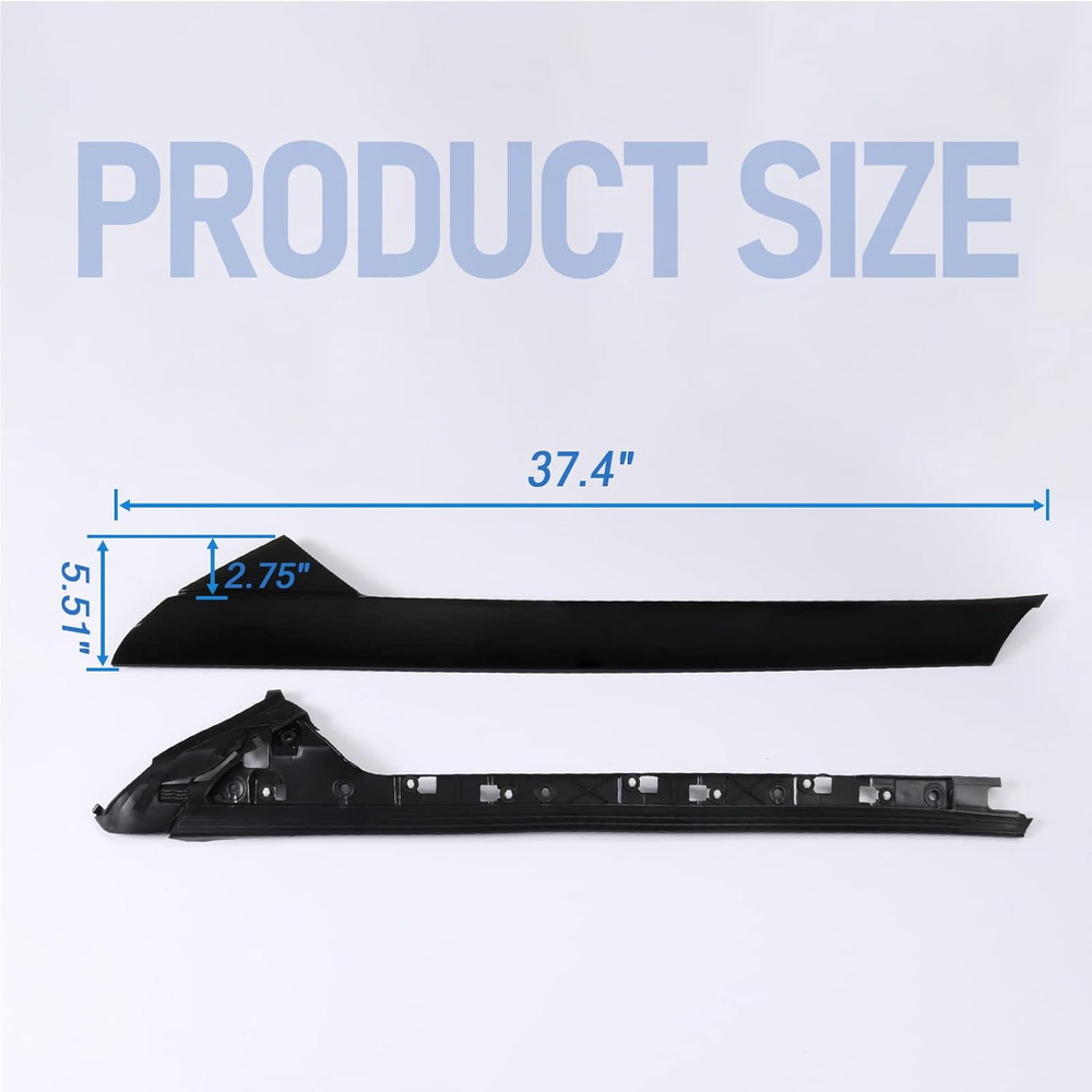 A-Pillar Windshield Molding Front Right Trim Outer & Inner Replacement for Ford
