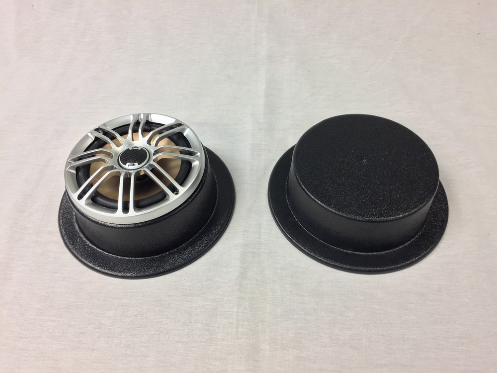6.5 Speaker Pods - Flat, Round With Bottom and Mounting Flange