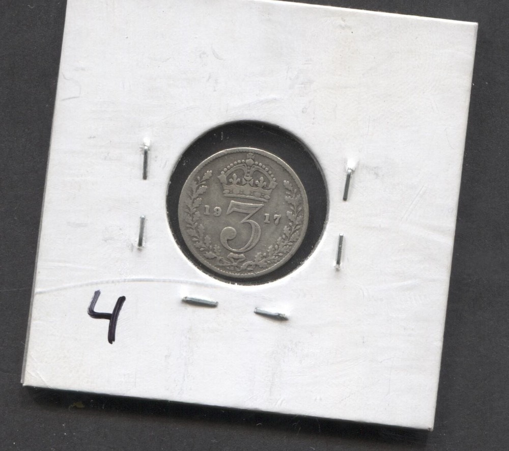 1917-Great Britian-3 Pense-Silver