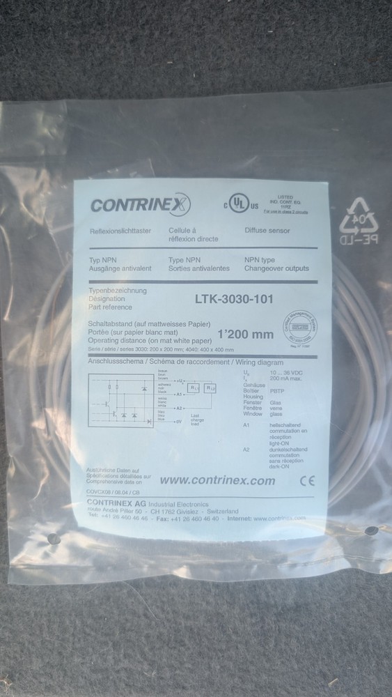 Contrinex LTK-3030-101 Compact Photoelectric Sensor