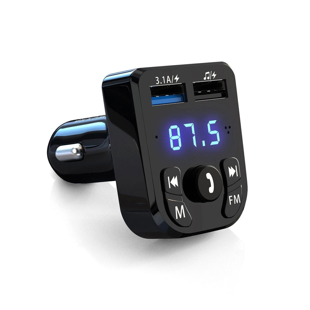 Car Bluetooth 5.0 Wireless FM Transmitter Adapter 2USB PD Charger AUX Hands-Free