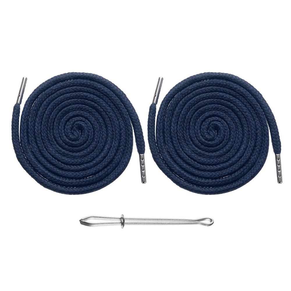2pcs Drawstring Cords 51" Replacement Drawstring with Threader Navy Blue