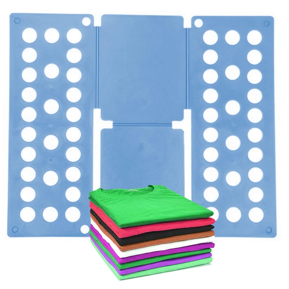 Clothes Folding Board, Magic Organization Tool, Blue Plastic Shirt blue