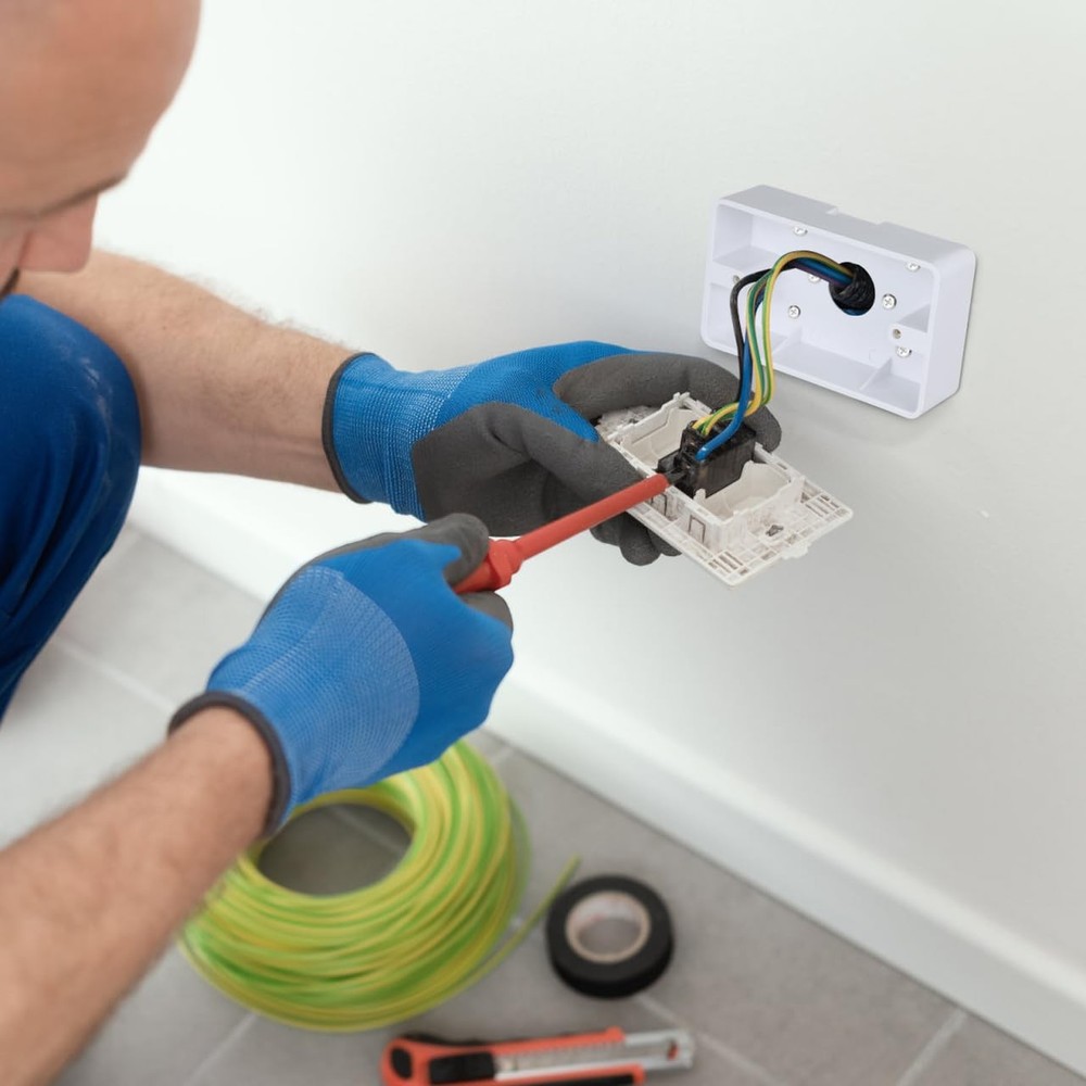 5Pcs Surface Mount Outlet Box,Surface Mount Electrical Box Plastic Junction E...