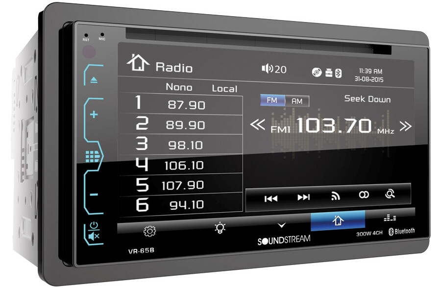SOUNDSTREAM VR-65B 2-DIN 6.2" TOUCHSCREEN LCD CD DVD USB PLAYER BLUETOOTH STEREO