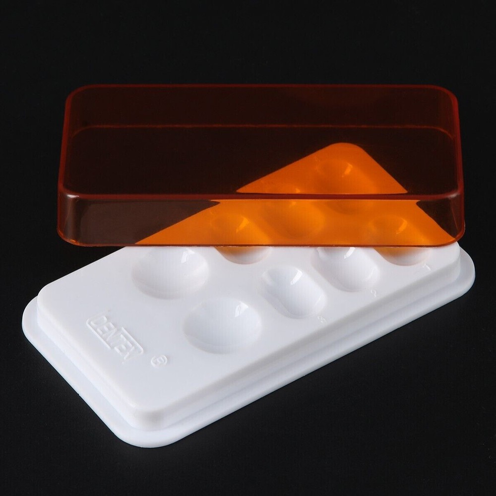 Dental Plastic Patch Shading Light Organizer Molar Case Teeth 8 Holes Denture