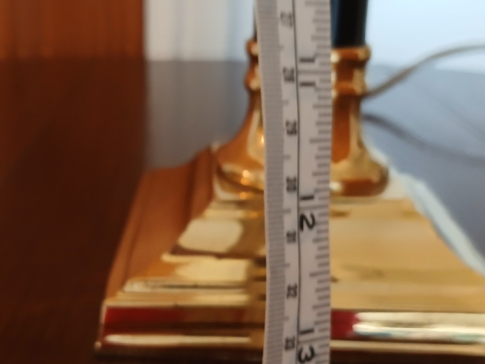 SEARCHLIGHT Brass and black column table lamp base