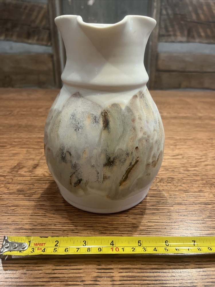 Handcrafted Studio Pottery Pitcher Signed By Artist