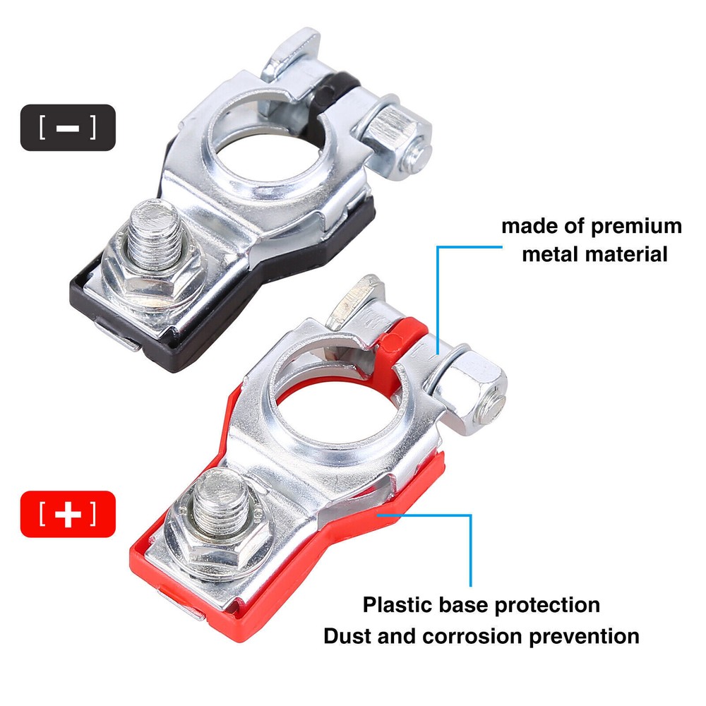 Battery Terminal Connector Top Post Positive Negative Heavy Duty Universal