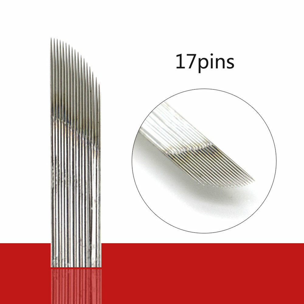 2 Row 3Rows Microblading Tattoo Needle Permanent Makeup Sterilized Tebori Blades