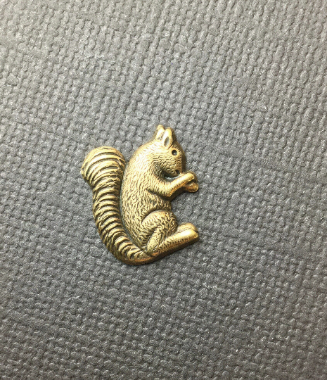 43493 4 Pc Brass Oxidized Small Squirrel Jewelry Finding