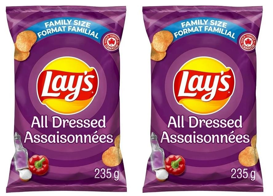 Lay's All Dressed Potato Chips, 220g (2 Pack)