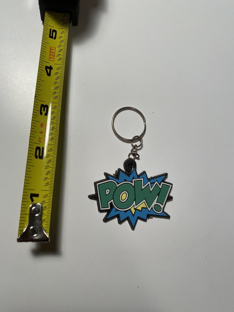 Pow! 4” Rubber Key Chain