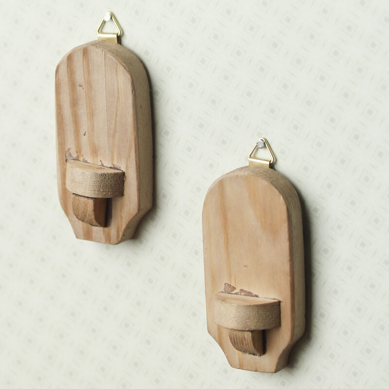 Miniature Unfinished Wood Wall Sconces
