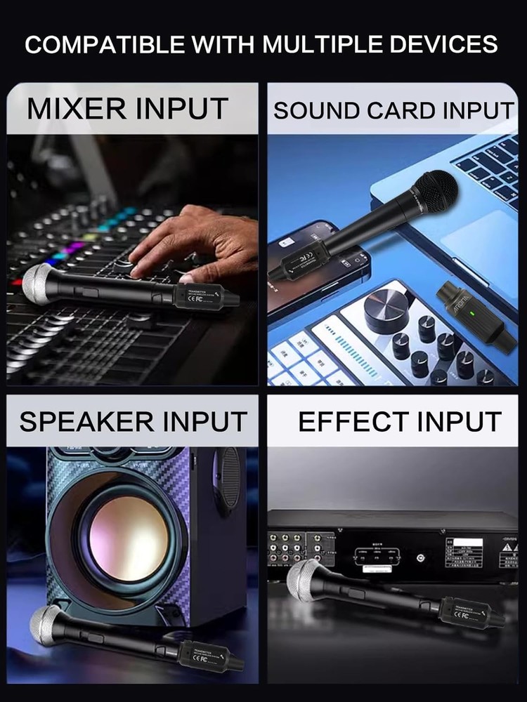 Aroma Wireless XLR Transmitter and Receiver, Professional UHF Wireless Microphon