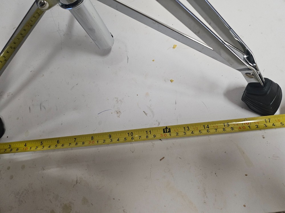 NEW Chrome Plated Drum Stand Tripod Silver - 12" High