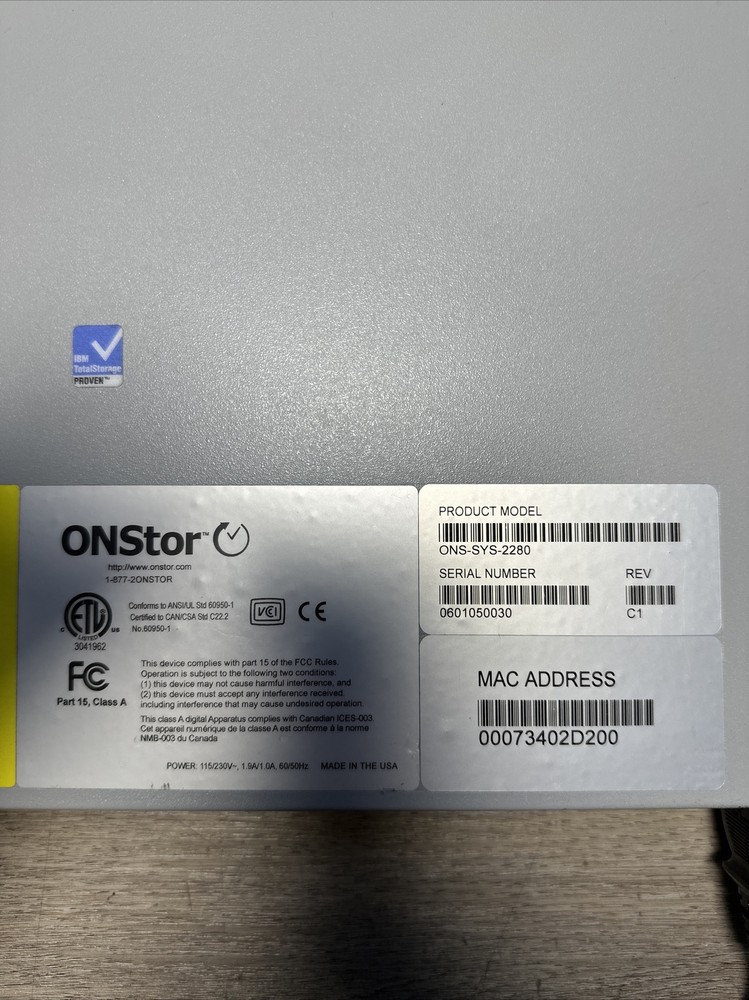 Onstor 2280 model: ONS-SYS-2280