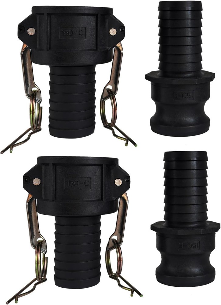 Camlock Fittings 1-1/2 Inch Type C & E Polypropylene Cam and Groove Hose Fitt...