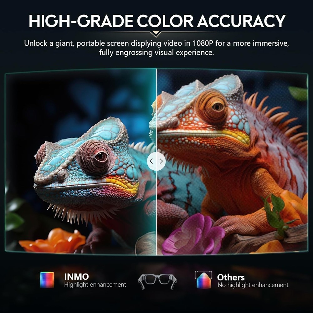 Inmo Air 2 AR Glasses + Charging Cable+ ring control, support youtube app