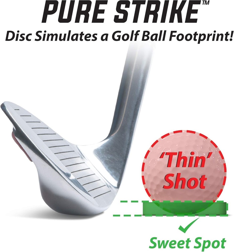 24-Pack Golf Pure Strike Training Discs - Eliminate Thin Shots & Improve Swing