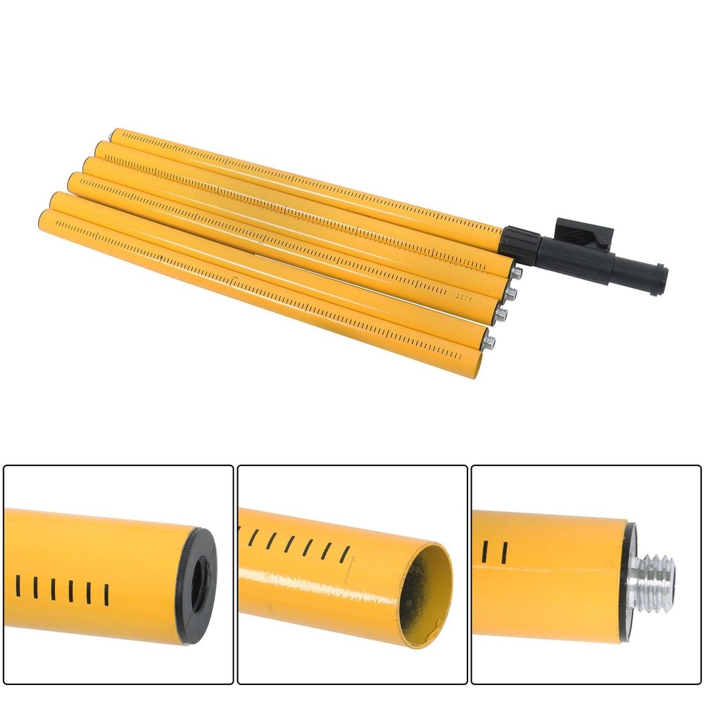 Max 4.2M/13.8FT Height Laser Level Pole Mount Telescopic Pole with 1/4'' Thread