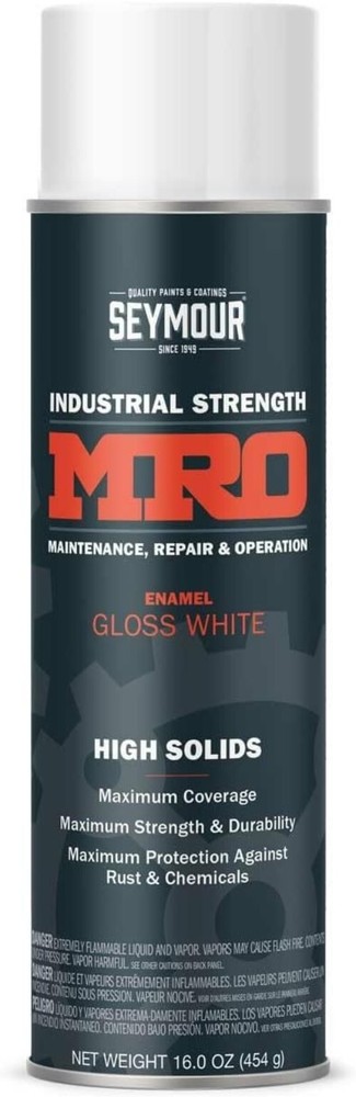 High-Gloss Rust-Resistant Spray Paint - 16 Oz Gloss White for Interior/Exterior