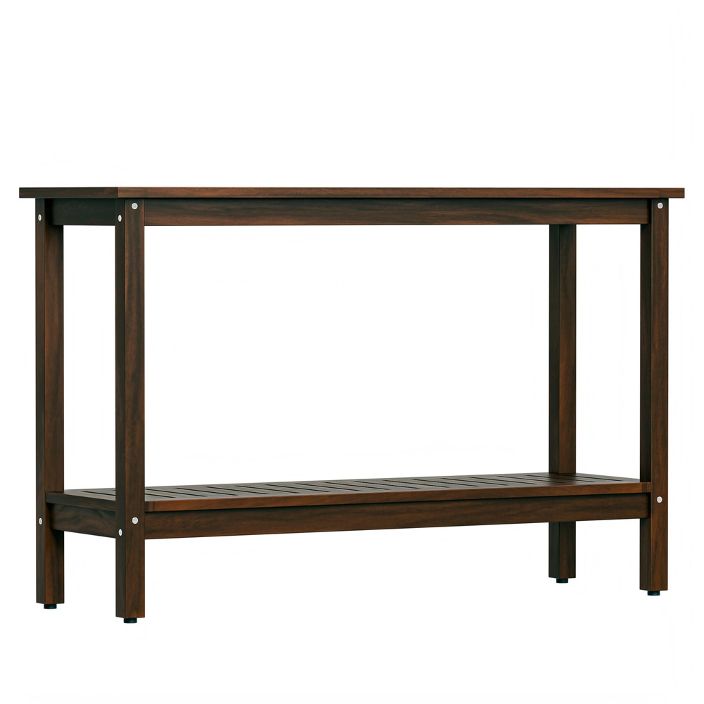 48" Console Table Multiuse Buffet Bar Storage Organizer with Foot Slider Coffee