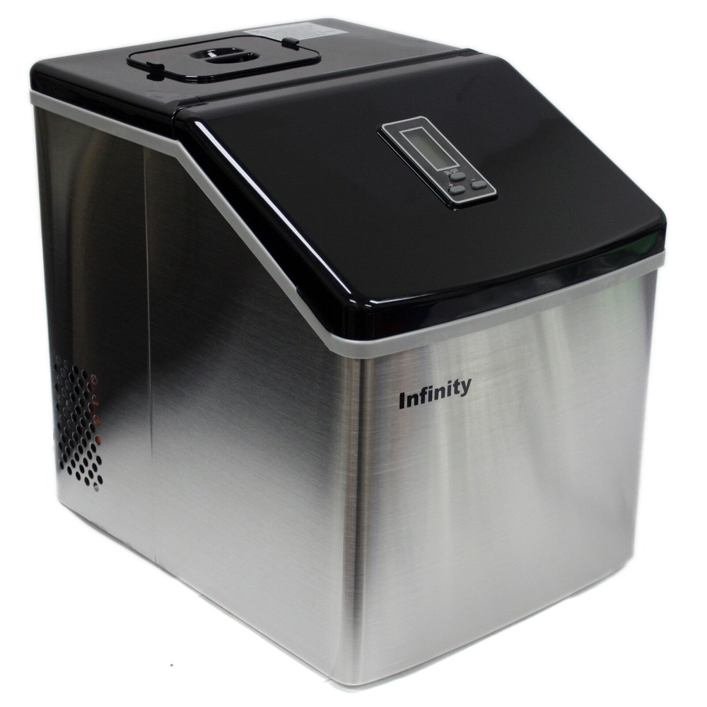 39 Lbs/Day Portable Table Top Ice Maker Making Machine Stainless Steel 24pc Cube