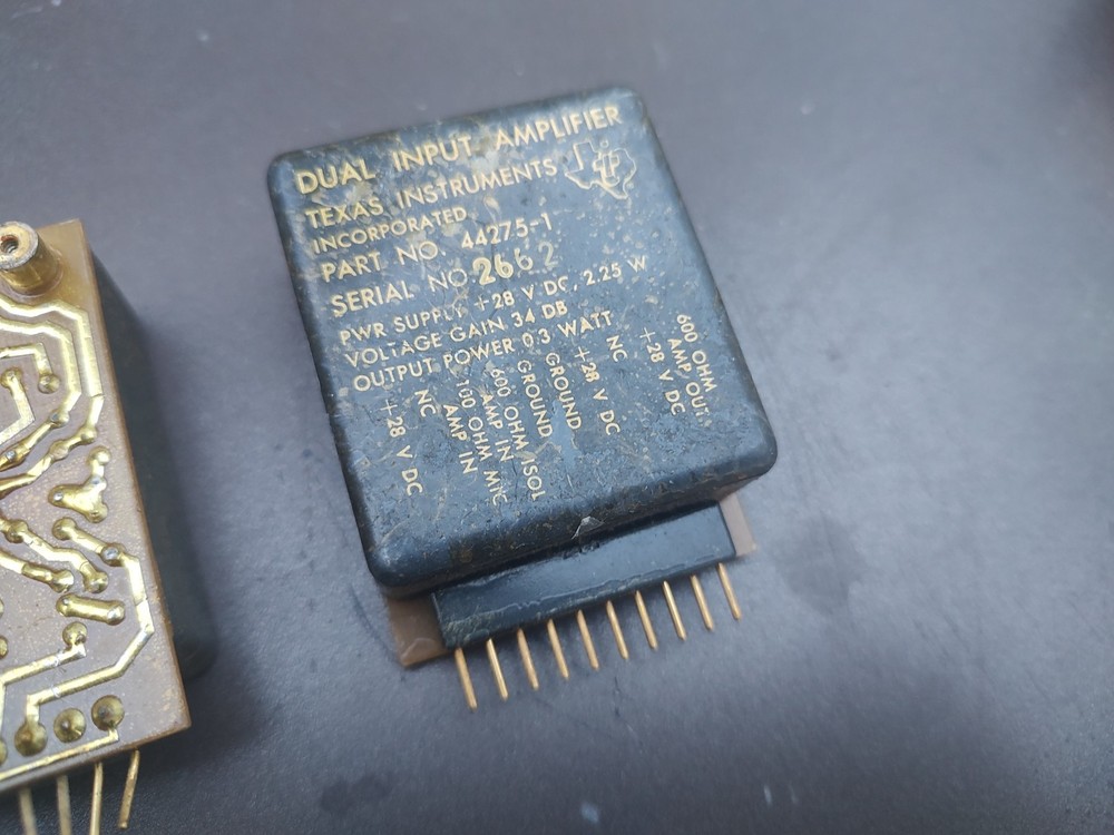 2 Vintage Texas Instruments Dual Input Amplifiers