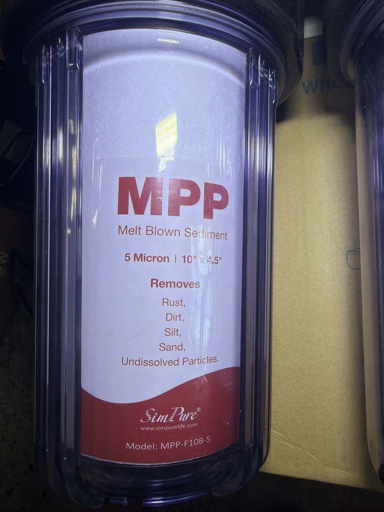 SimPure DB10C-2 Whole House Water Purifier Home Filter Housing Filtration System