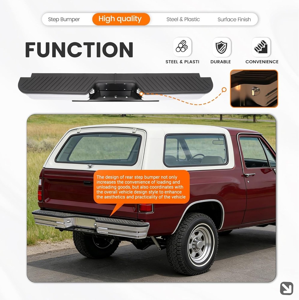 Rear Step Bumper for 67-98 Chevy GMC Truck