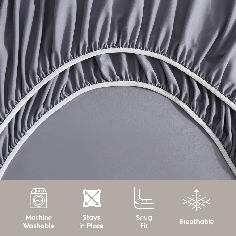 Split King Sheet Set - 1800 Ultra-Soft Microfiber Bed Sheets - Double Brushed