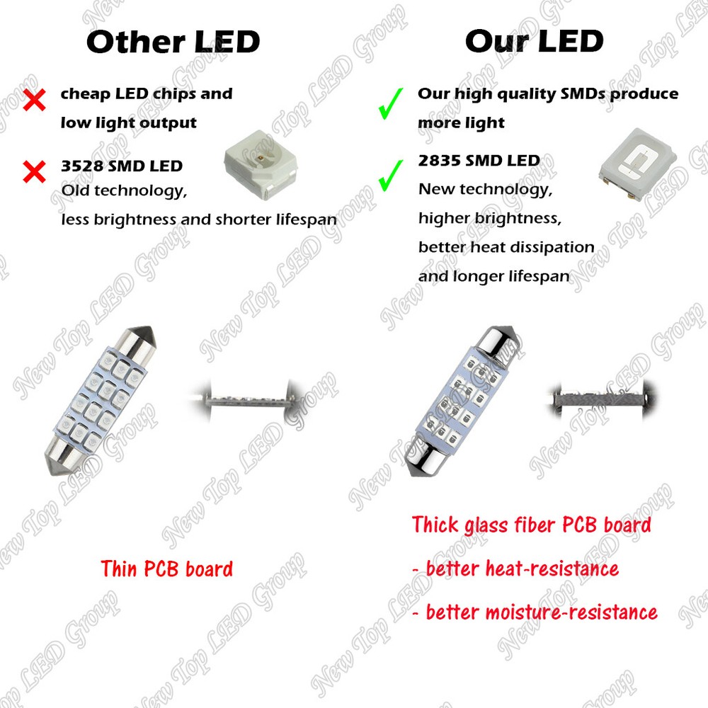 3x Blue LED Interior Map Dome Lights Bulbs for 88-98 Chevy Silverado GMC Sierra