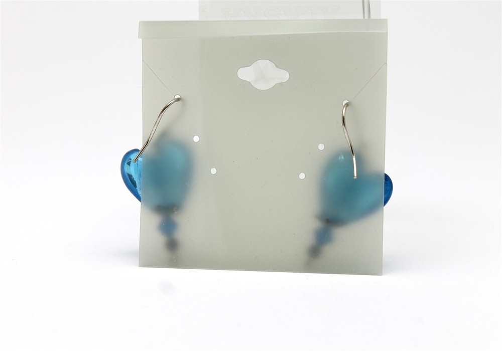 NEW Long Dangle Blue Earrings Modern Style