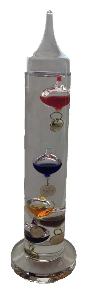 Galileo home thermometer. Glass
