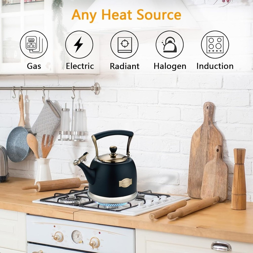 Teapot 3.0 Quart | Stove Top Tea Kettle with Ergonomic Handle