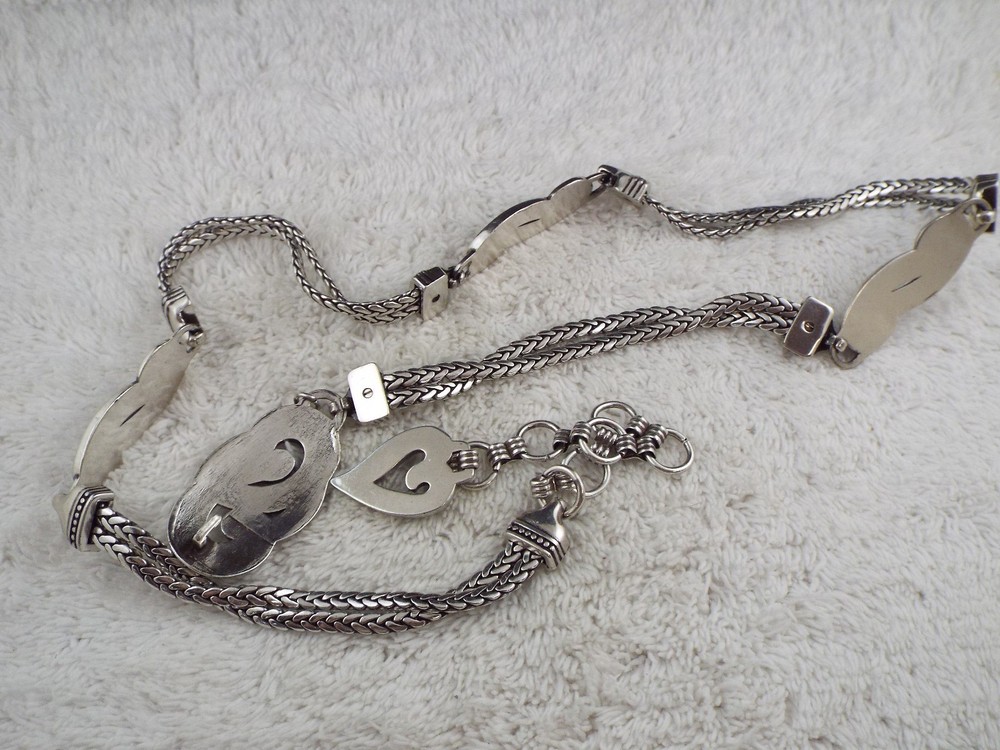 Western Silvertone Herringbone Chain Belt (C47)