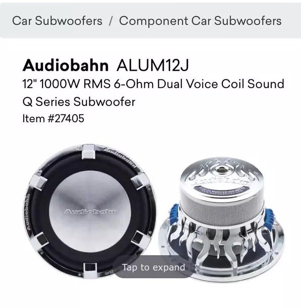 Audiobahn 12" Subwoofer